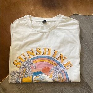 Sunshine Graphic White T-Shirt